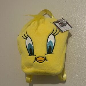 Classic Yellow Tweety Bird Plush Backpack